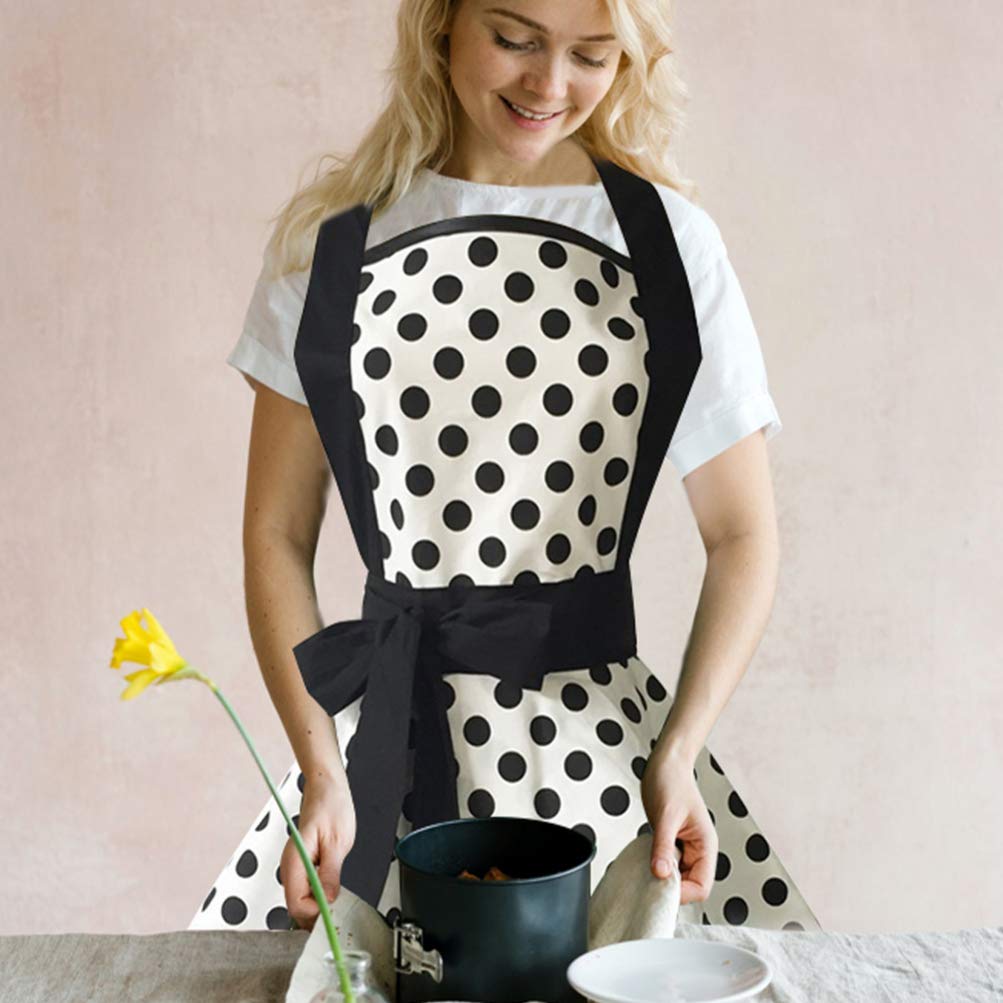 Hemoton 1-Piece Cotton Apron for BBQ, Cooking, Painting & Baking - Adjustable Adult Bib for Women & Chefs - Perfect for Restaurants, Kitchen & Crafting