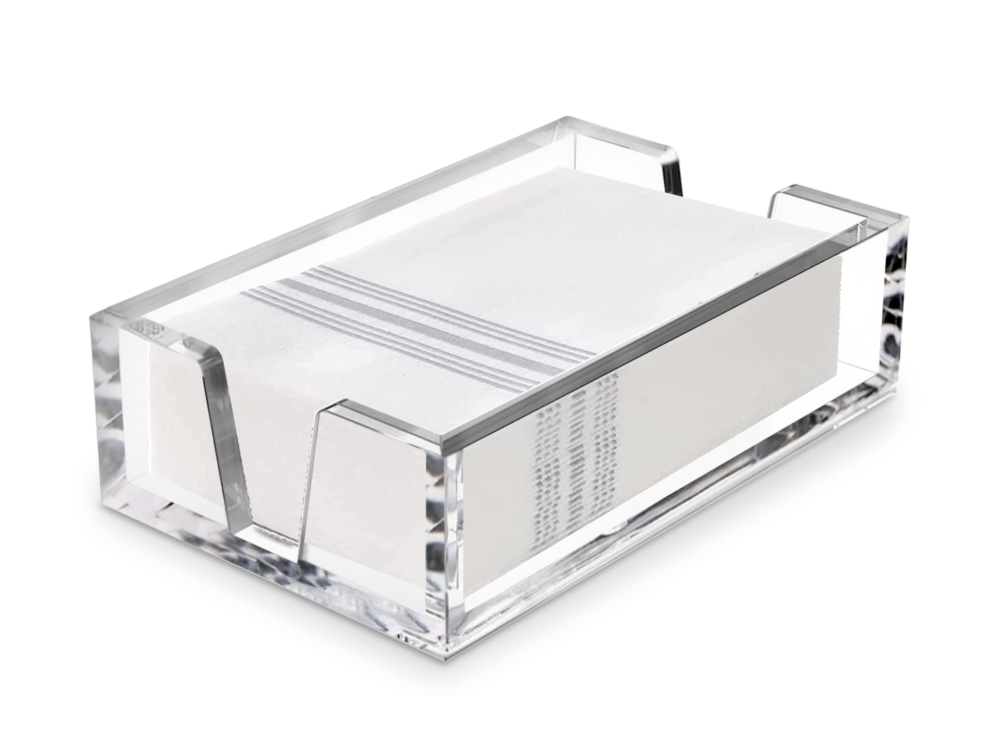 Premium Acrylic Napkin Holder & Guest Towel Dispenser for Bathroom & Kitchen - 8.7
