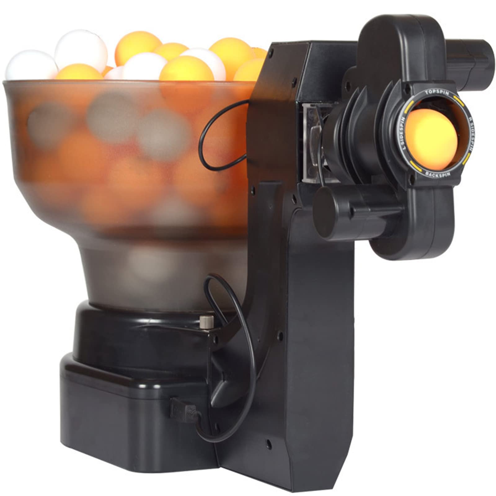 HP-07 Automatic Ping Pong Ball Machine - Portable Table Tennis Robot with 36 Spin Variations | Training Equipment for Home & Club Use | Includes Table Tennis Balls