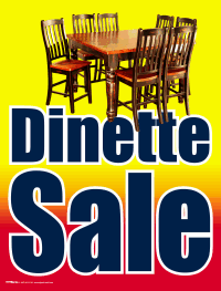 Vinyl Window Sign for Dinette Sale - Waterproof & Durable Restaurant Promotion Decals - Perfect for Storefronts, Cafes & Retail Displays