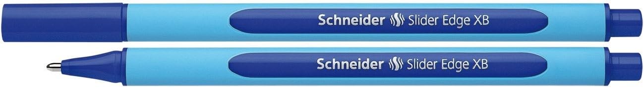 Schneider Slider Edge XB Ballpoint Stick Pen - Smooth Writing, Blue Ink (152203) - Perfect for Office, School & Everyday Use