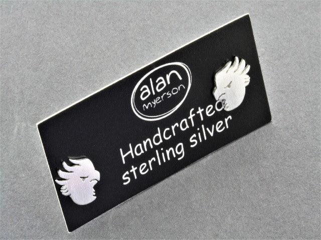 Sterling Silver Cockatoo Face Stud Earrings - Unique Handmade Bird Jewelry for Women - Perfect for Casual Wear, Parties & Gifts