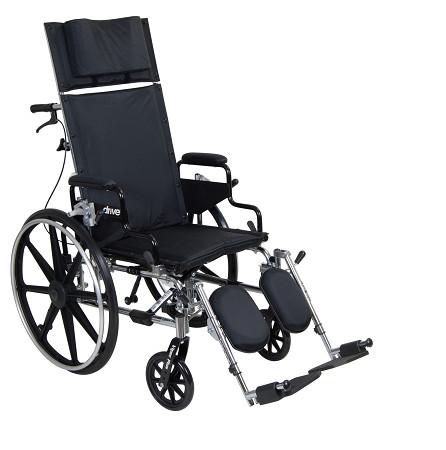 Viper Plus GT Full Reclining Wheelchair - Heavy Duty Mobility Chair with Adjustable Backrest & Footrest | Ideal for Home, Hospital & Travel Use