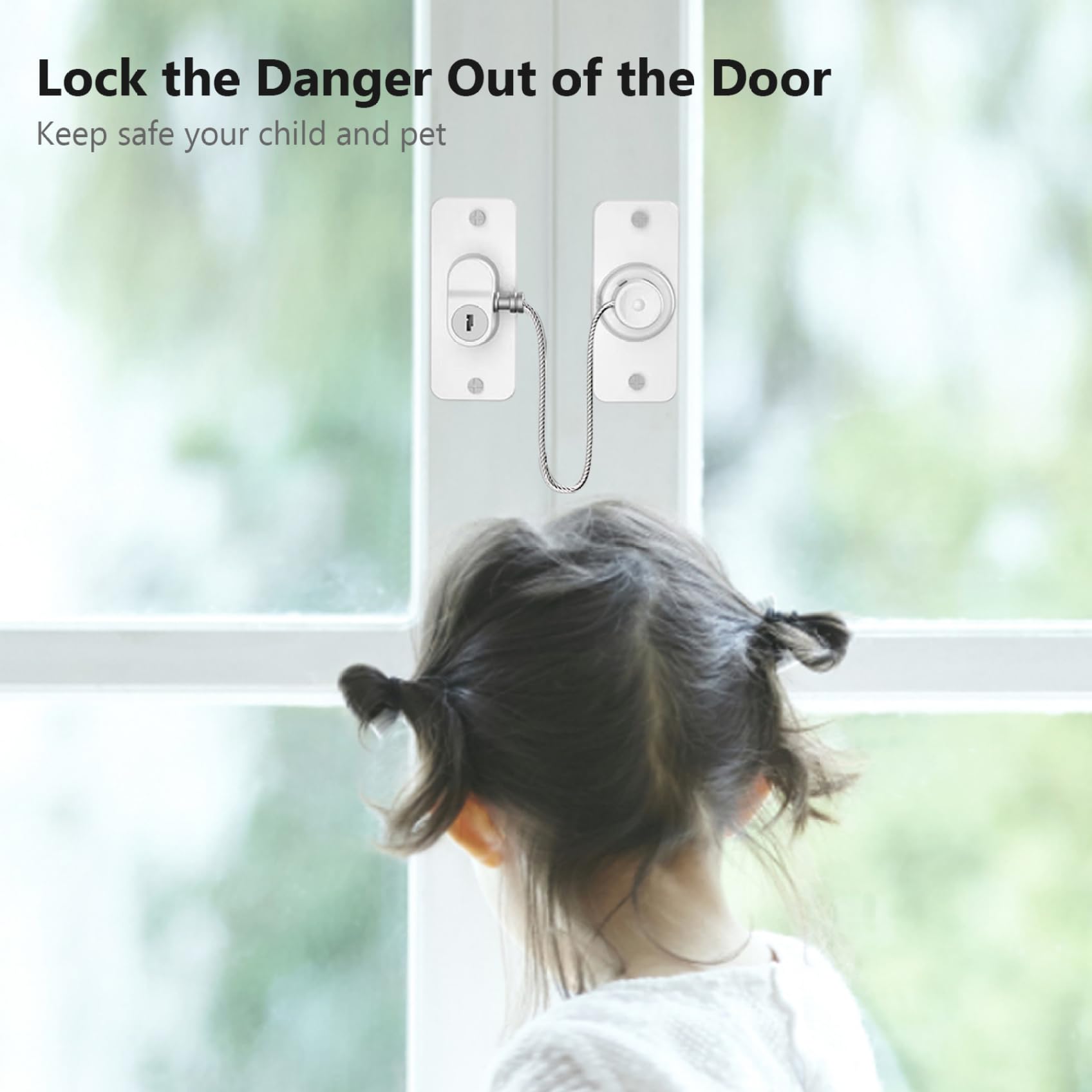 Child Safety Window Locks (2 Pack) - 180° Rotating Self-Adhesive Window Restrictor with Key - Secure Sliding Windows, Refrigerator Drawers & Doors - Perfect for Homes with Kids & Pets
