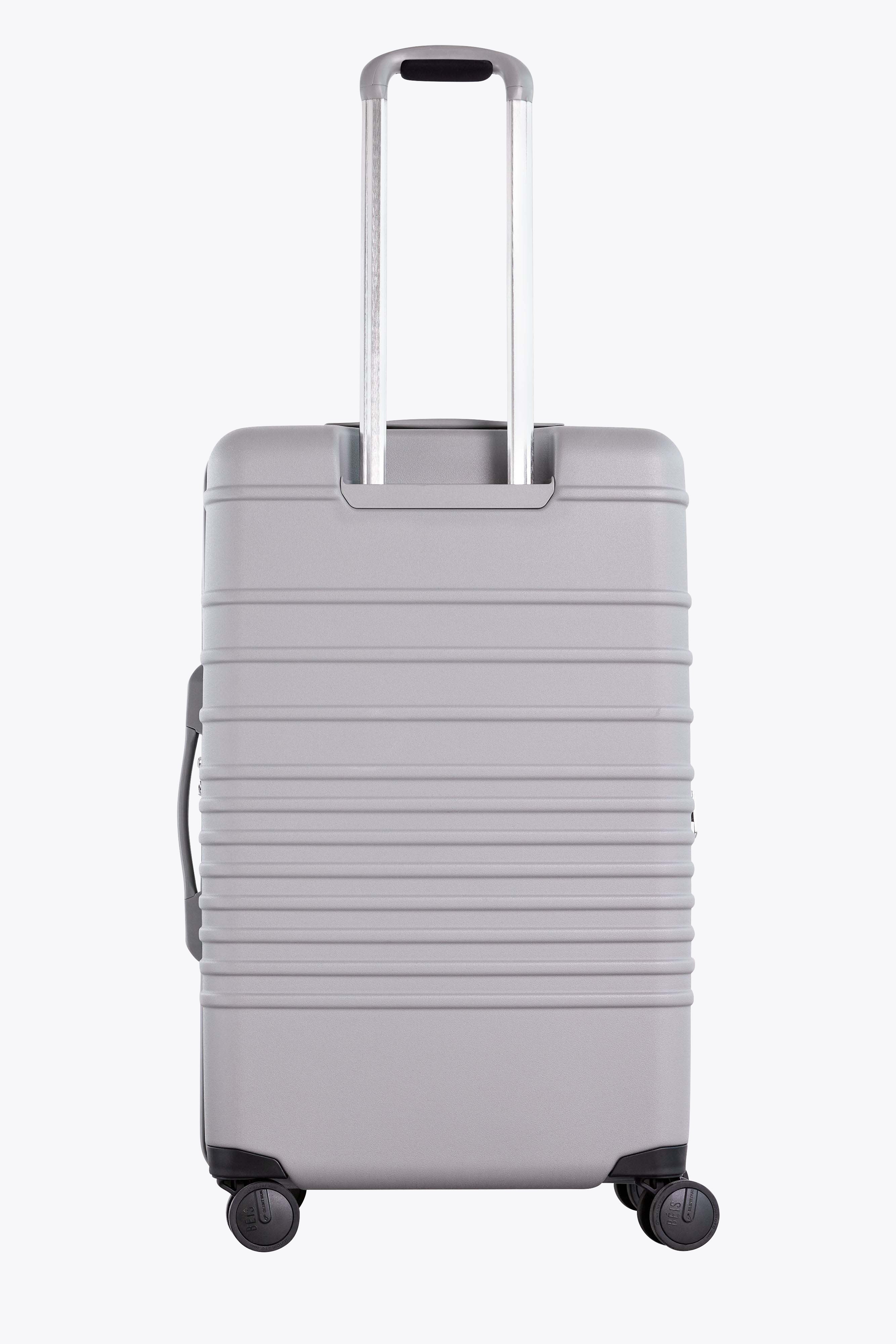 Medium Grey Check-In Roller Luggage - Perfect for Air Travel & Business Trips