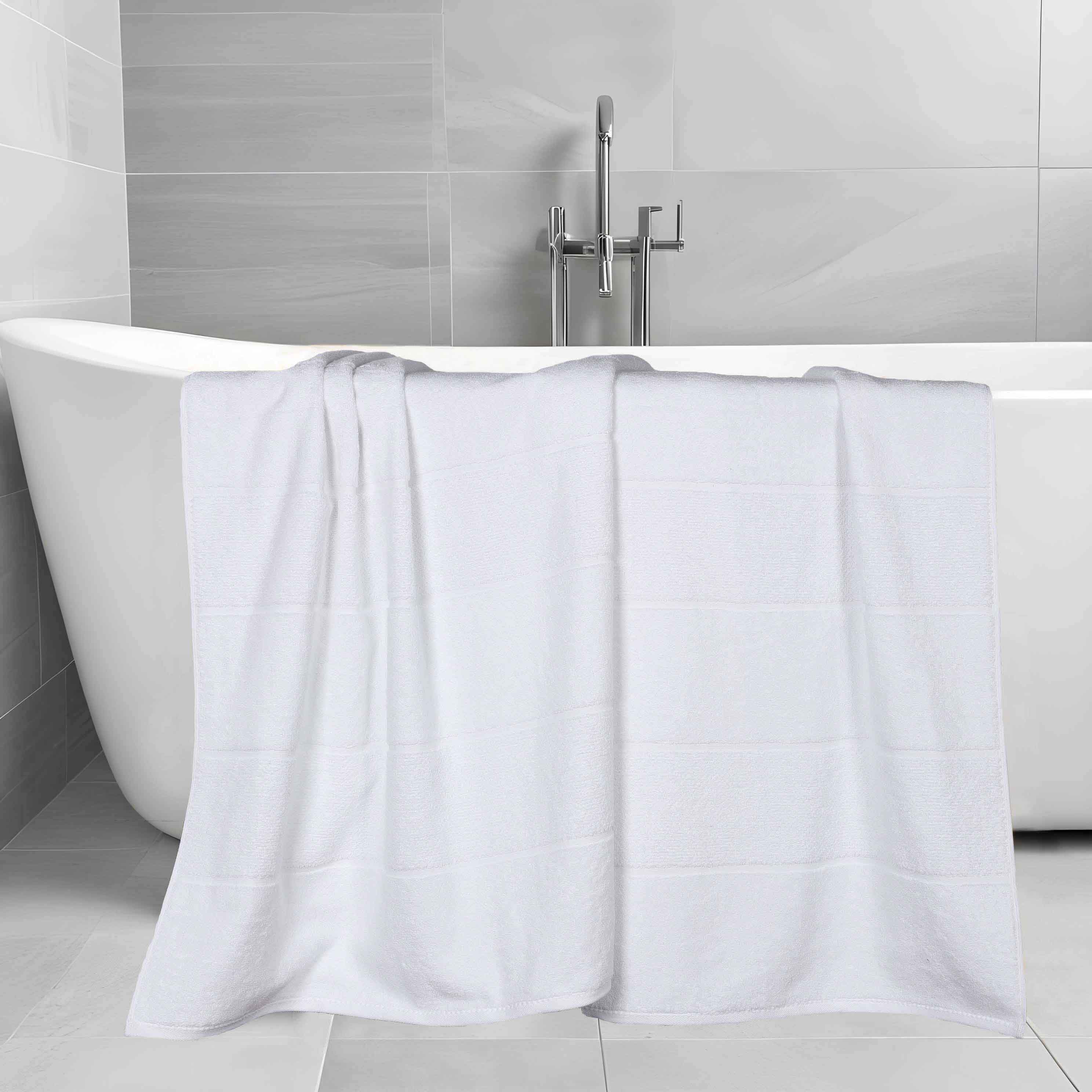 Premium Mile Smart Twist Cotton Bath Towels Set of 2 - Ultra Soft, Absorbent & Quick-Drying Luxury Bath Sheets with Broad Border - Perfect for Spa, Hotel & Home Bathroom Use