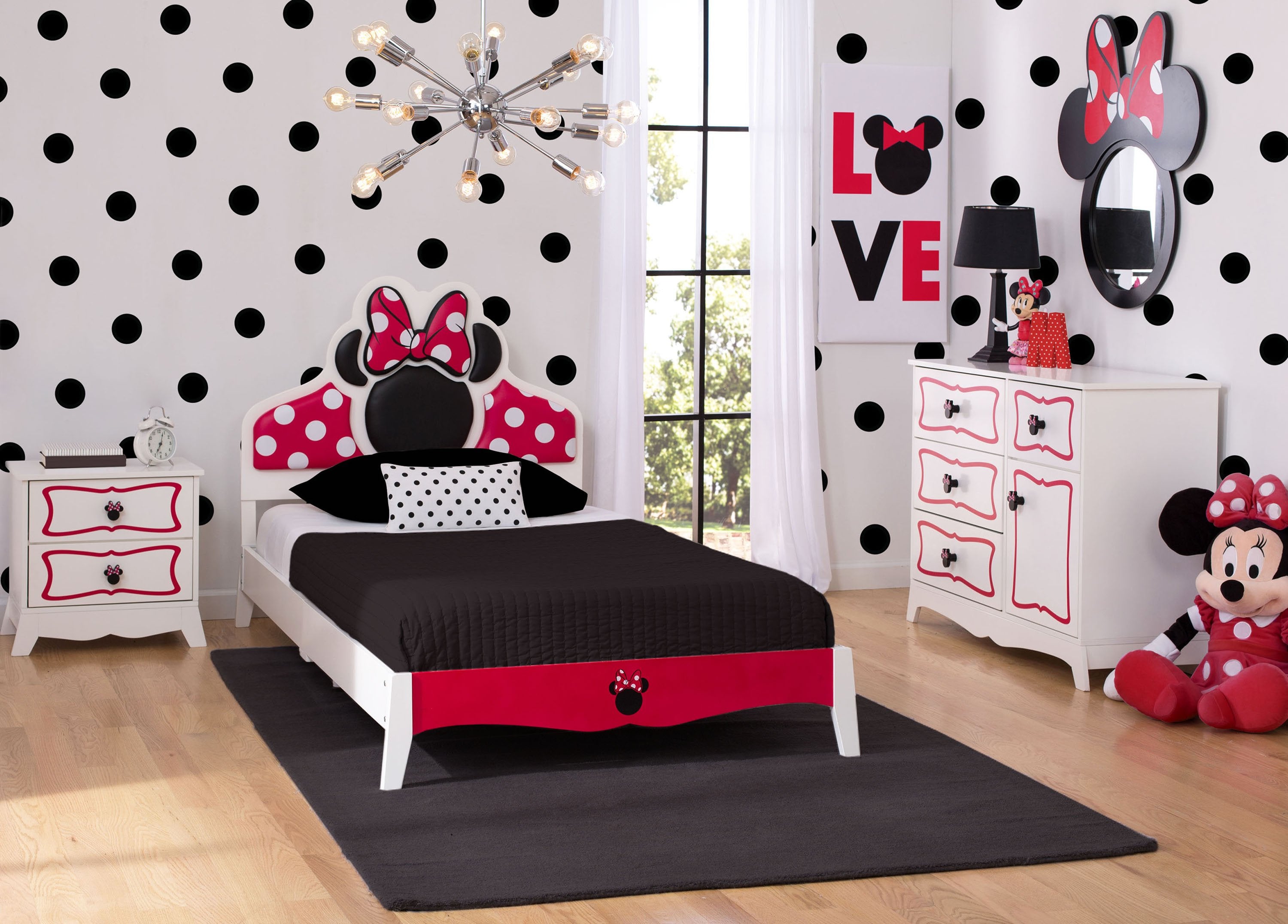 Minnie Mouse Twin Bed Set - Soft Plush Disney Princess Bedding for Girls Room Decor | Perfect for Kids Bedrooms, Sleepovers & Disney Themed Parties