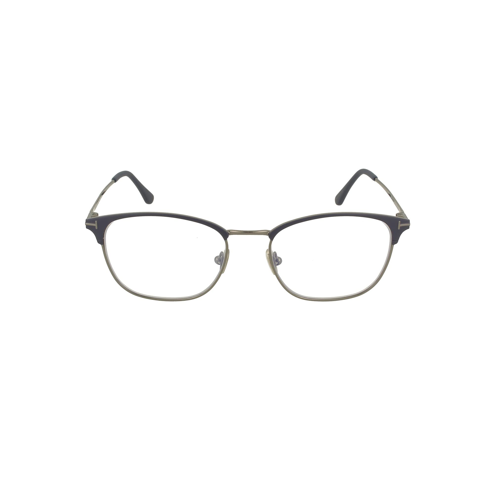 Tom Ford FT 5750-B 091 Eyeglasses - Matte Blue Frame with Shiny Dark Ruthenium 