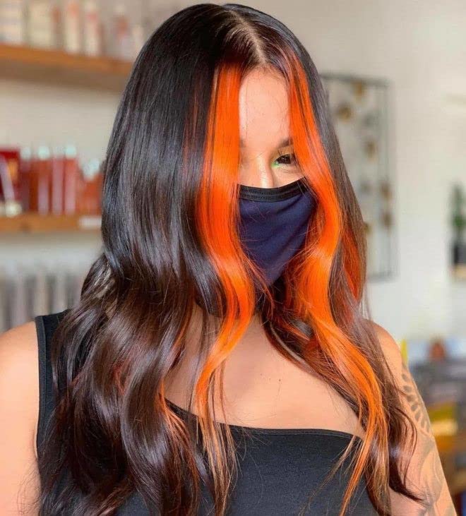Vibrant Wizme Colored Hair Streak Extensions - 2-Pack Clip-in Hair Strips for Women, Girls & Kids | Perfect for Parties, Halloween & Cosplay