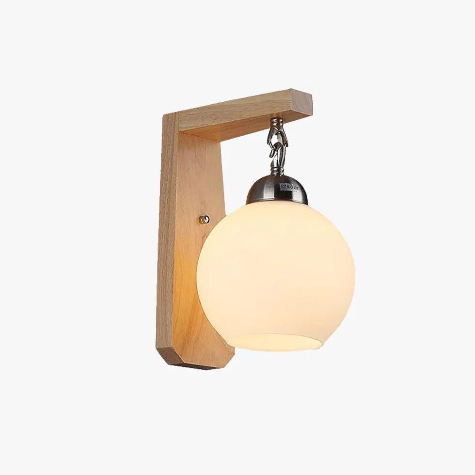 Nordic Minimalist Wooden Glass Modern Wall Lights - Stylish Home Decor for Living Room, Bedroom & Hallway Lighting