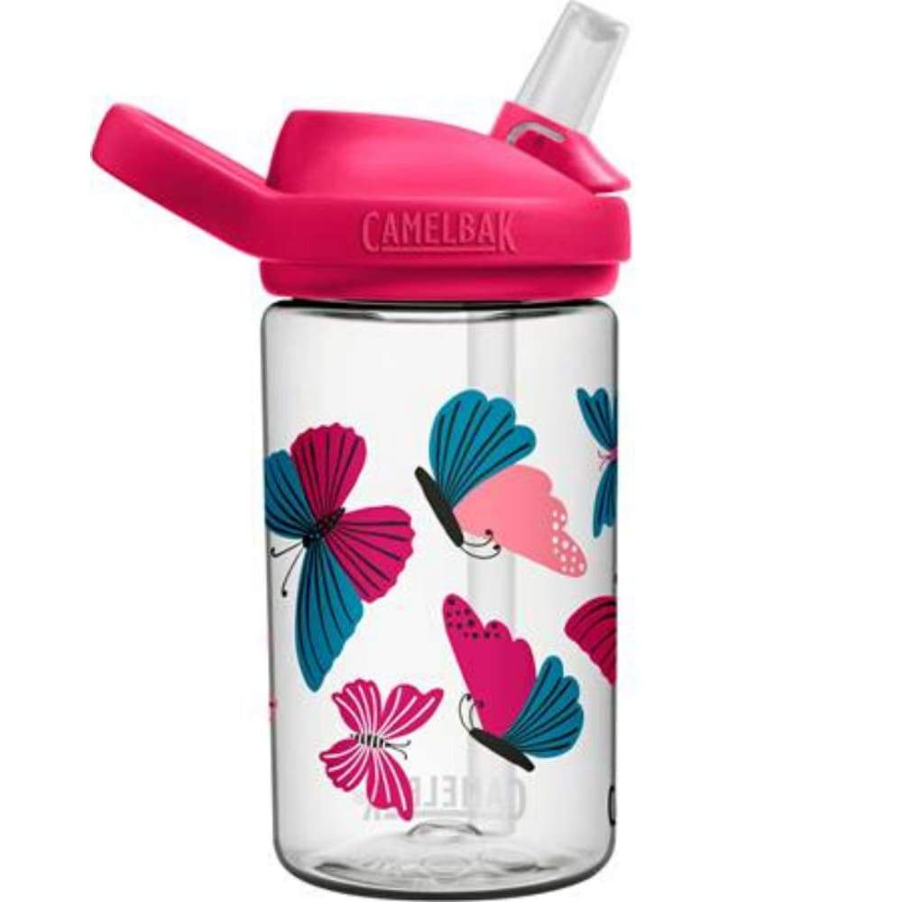 CamelBak Eddy+ Kids 0.4L Water Bottle with Colorblock Butterflies Design - Leakproof & BPA-Free for School, Sports & Outdoor Activities