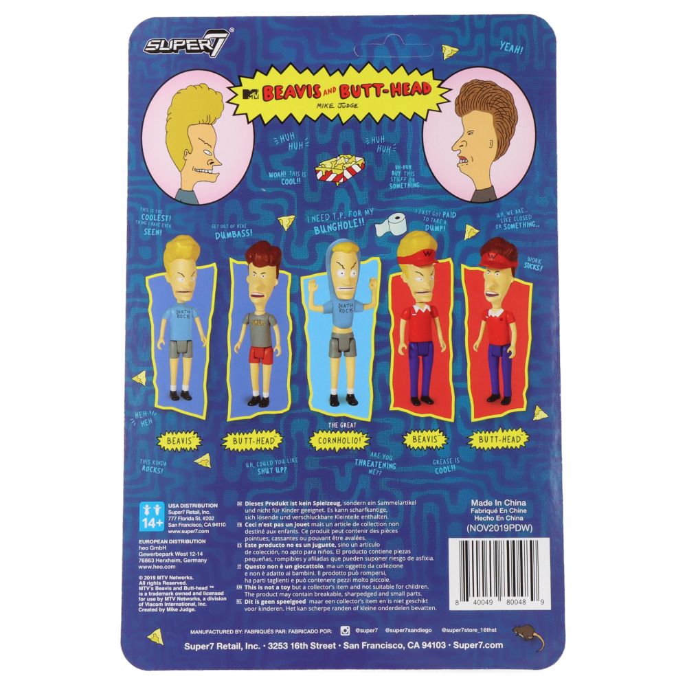 Beavis and Butt-Head ReAction Figure - Classic 90s Cartoon Collectible for Fans, Display & Home Decor