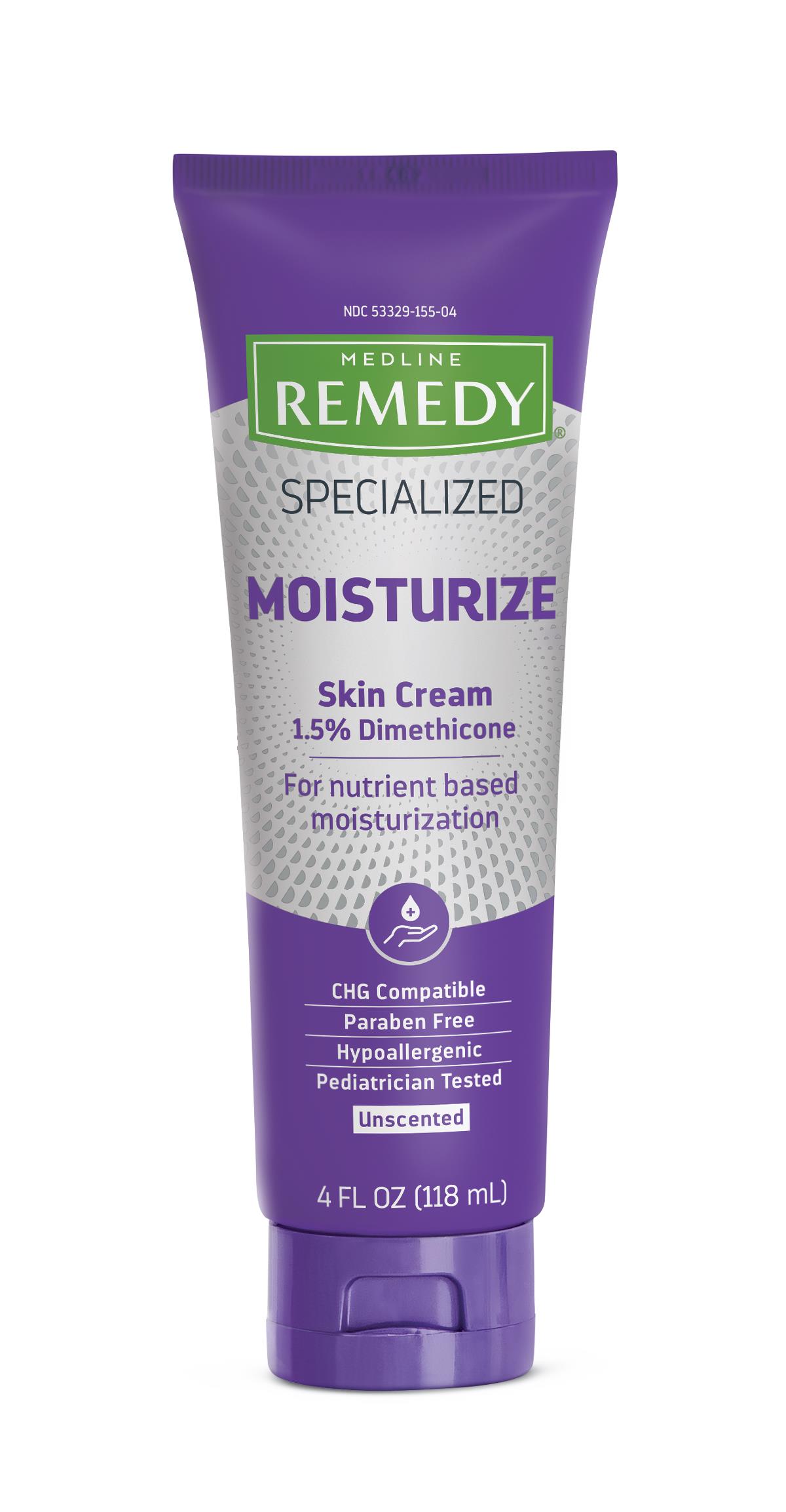 Medline Remedy Specialized Skin Cream for Dry & Sensitive Skin – Fragrance-Free, Hypoallergenic – 2oz, 4oz, 8oz Sizes – Ideal for Eczema, Psoriasis & Post-Surgery Care