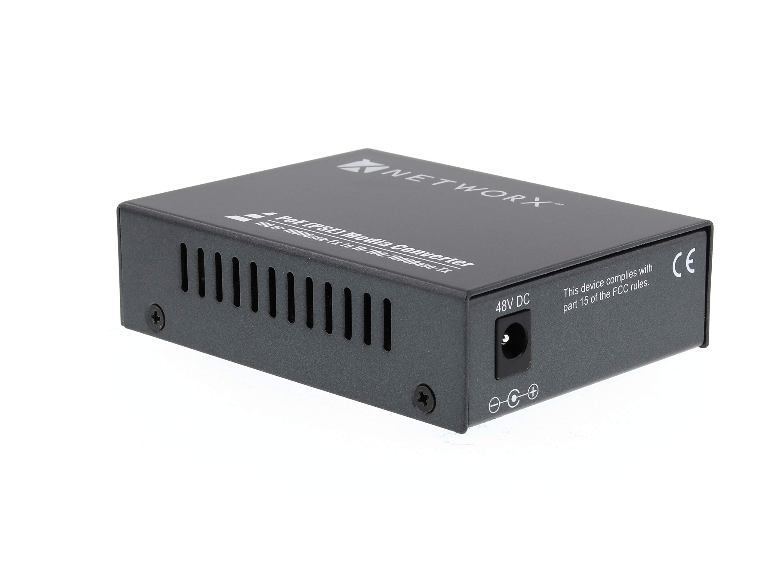Gigabit PoE Fiber Media Converter - 1000Base-LX-LC Single Mode | High-Speed Network Device for Office & Industrial Ethernet Connections
