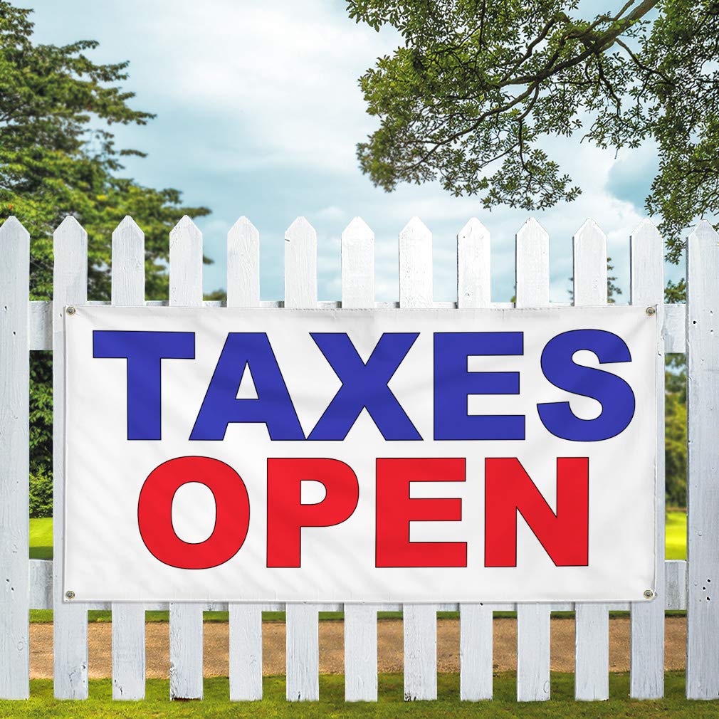 Premium Vinyl Banner - 48x96 Inches, Weatherproof & Durable for Outdoor Use - Business, Yard, Industrial Signs with 8 Grommets (Multiple Sizes Available in Blue & Red) - Perfect for Advertising, Events, and Commercial Signage
