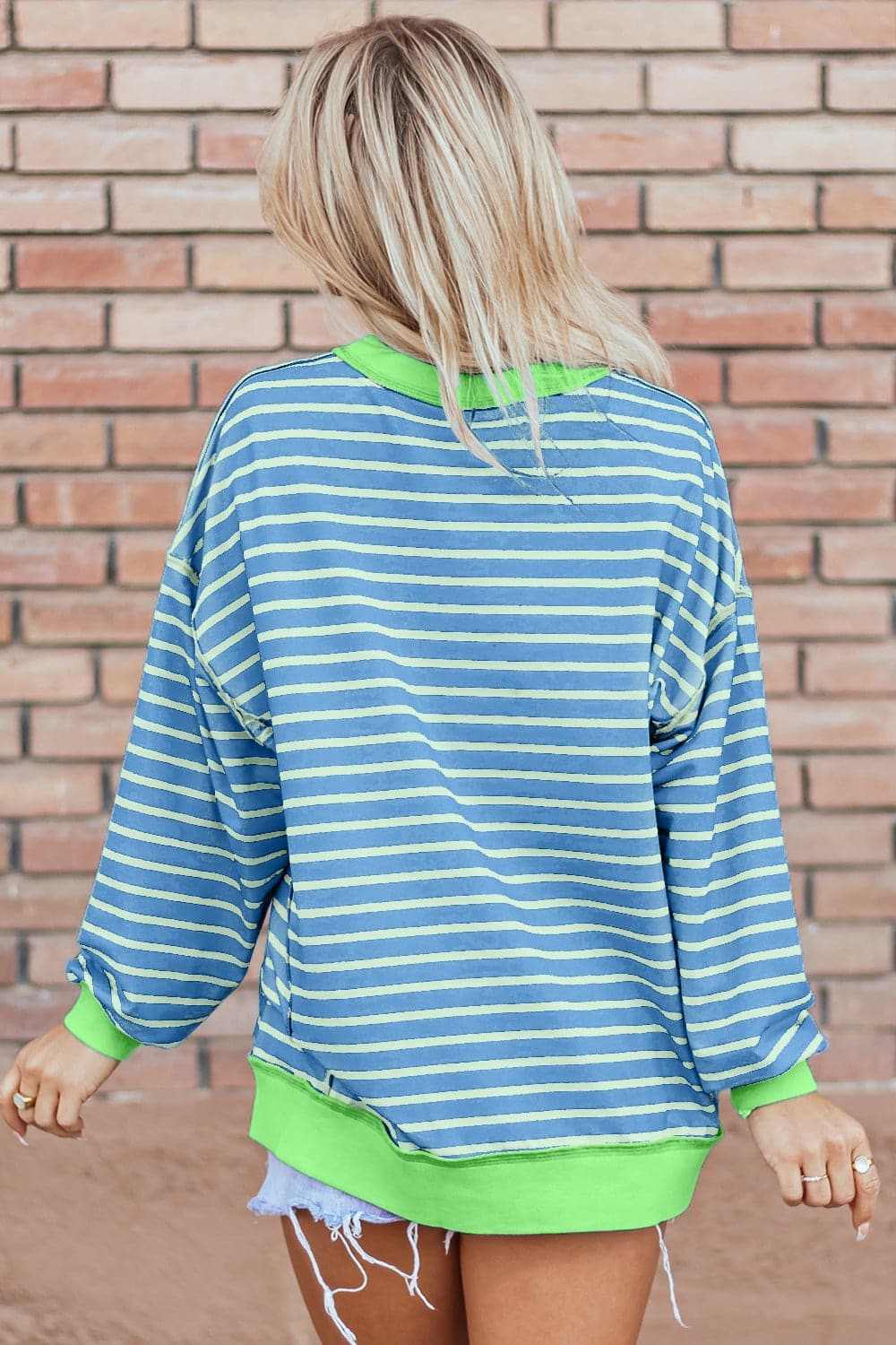 Fashionable Striped High-Low Pullover Sweater for Women | Trendy Casual Wear for Fall & Winter | Perfect for Outings, Dates, and Office