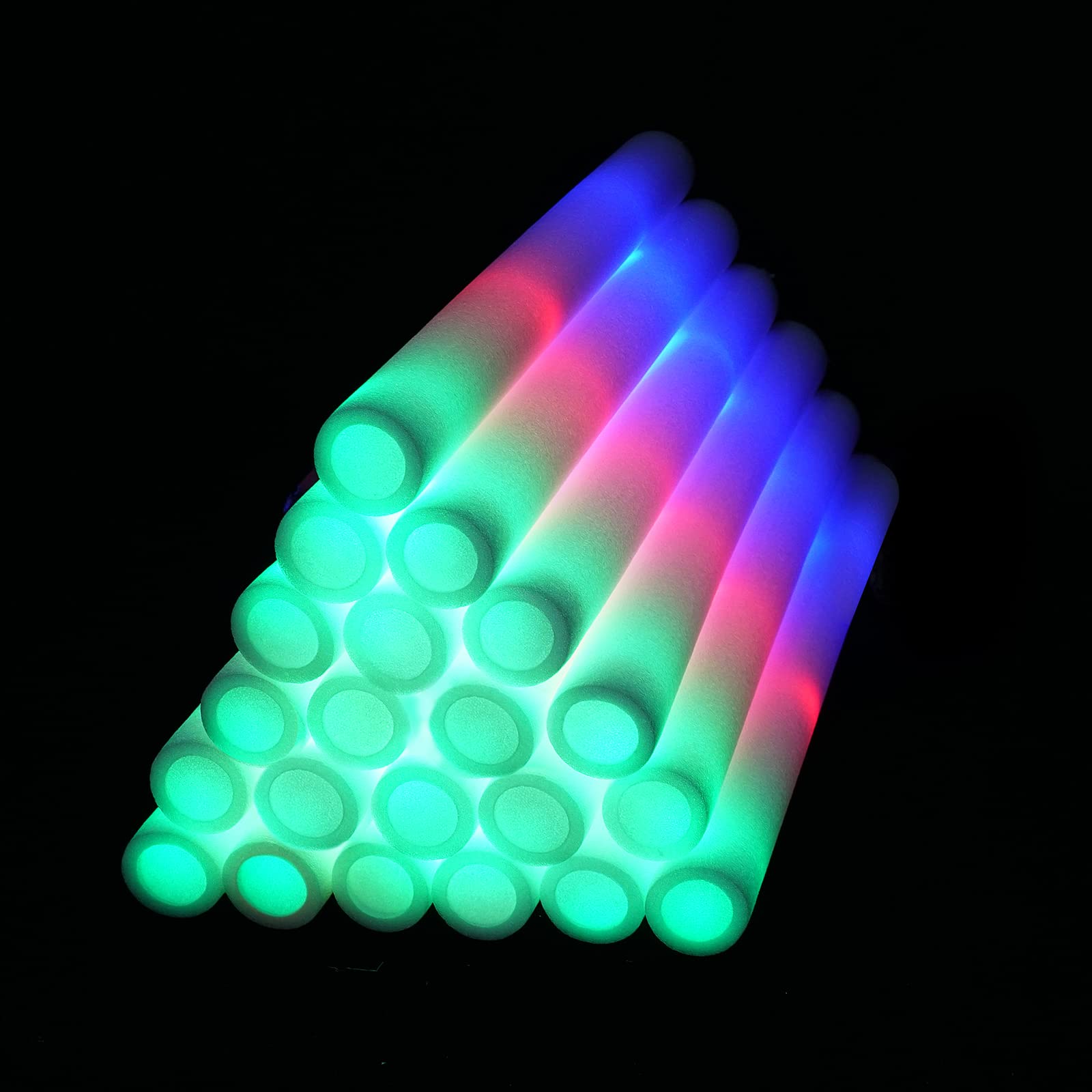 150 Pcs Giant LED Foam Glow Sticks Party Pack - 3 Modes Flashing Glow Batons for Birthday, Wedding, Rave, Concert, Camping & Festivals | Glow in the Dark Party Supplies for Night Events, Dance Parties & Outdoor Activities