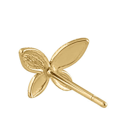 14K Yellow Gold Stardust Butterfly Earrings for Women - Dainty Stud Earrings for Everyday Wear - Perfect Gift for Birthday, Anniversary & Valentine's Day