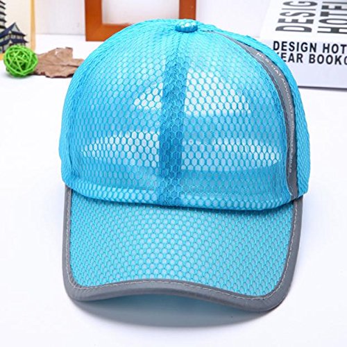 Breathable Mesh Baseball Cap for Women & Men – Summer Sport Hat by Famous Stars and Straps – Fitted Sky Blue Design – Perfect for Running, Hiking, and Outdoor Activities