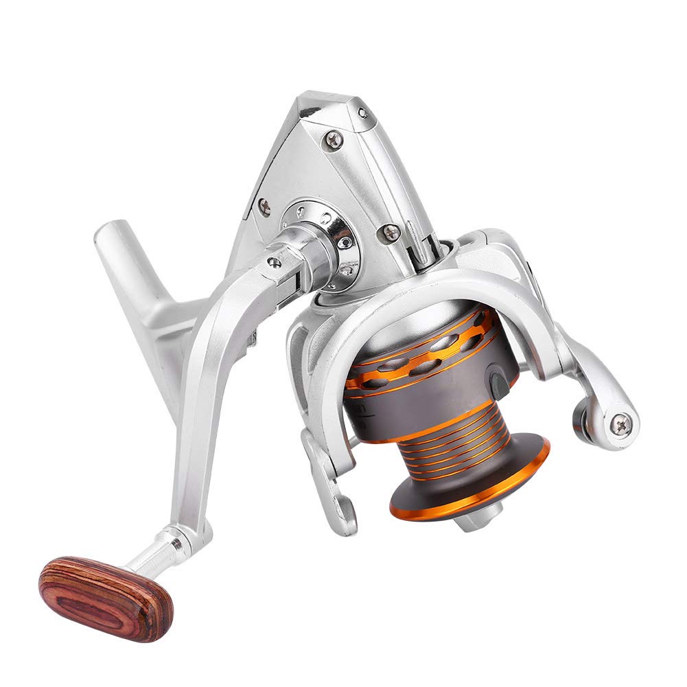 Premium FECAMOS Metal Fishing Reel with Ball Bearing - Smooth & Easy to Use, Foldable Design with Non-Return Lever Switch - Ideal for Saltwater, Freshwater & Ice Fishing Adventures
