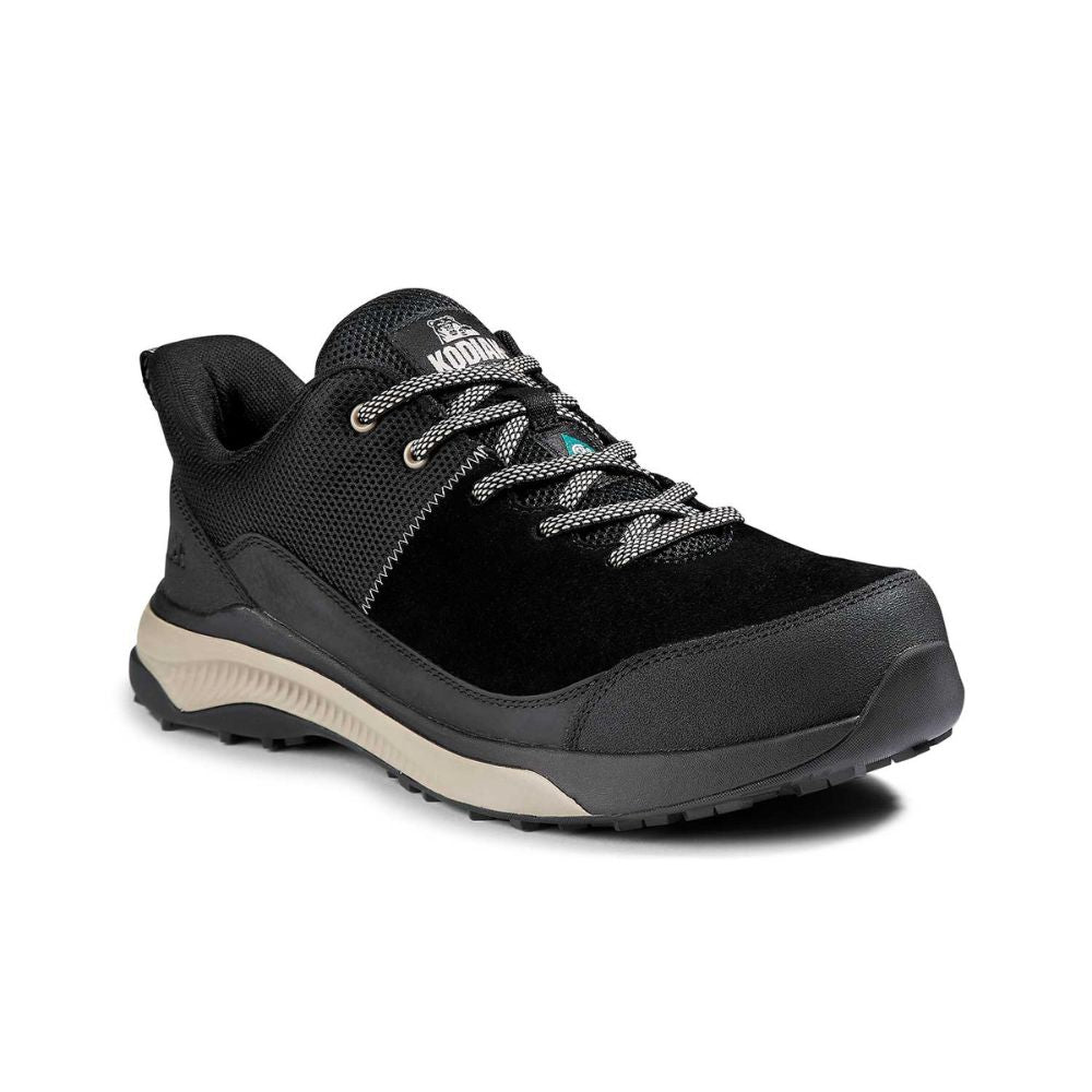 Kodiak Quicktrail Leather Men's Composite Toe Work Safety Athletic Shoes 835DBK - Black | Slip Resistant & Comfortable for Construction, Hiking & Outdoor Work