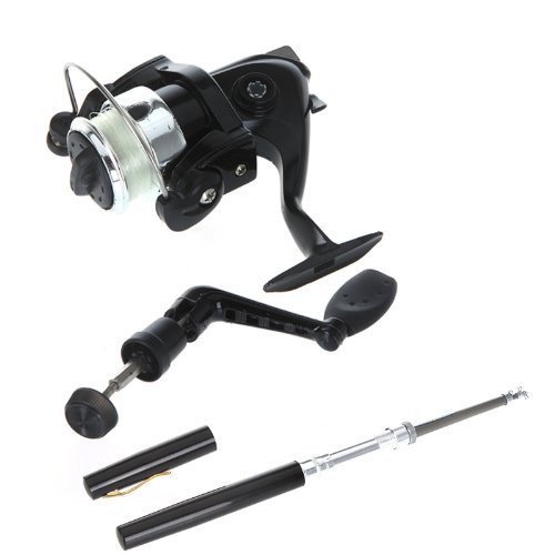 Docooler Retractable Pocket Fishing Rod with Reel & Line - Compact Mini Fishing Pole for Travel, Camping & Backpacking - Perfect Portable Gear for Anglers On-The-Go