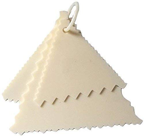 3-Piece Plastic Triangle Sawtooth Comb Scraper Set for Cake Decorating - Multicolor Cake Cutter Tools for Baking, Fondant Icing & Dessert Design