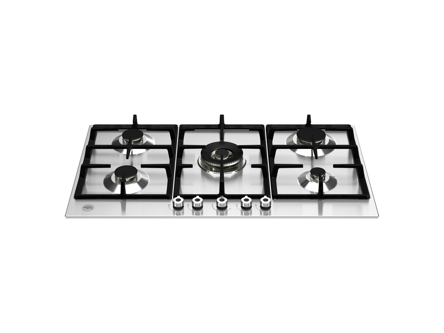Bertazzoni PROF365CTXV 36 Inch 5-Burner Gas Cooktop with Front Controls - Stainless Steel Professional Range for Home Kitchen Cooking, Grilling & Entertaining