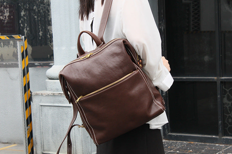 Premium Italian Leather Backpack for Women - Stylish & Durable Travel, Work & Everyday Use