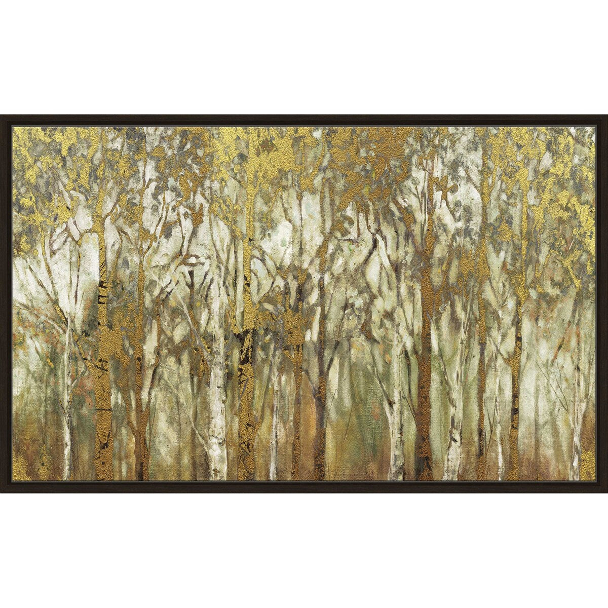 Birch Grove Panoramic Nature Art Print by Carol Robinson - Floating Canvas Wall Decor for Living Room, Bedroom & Office