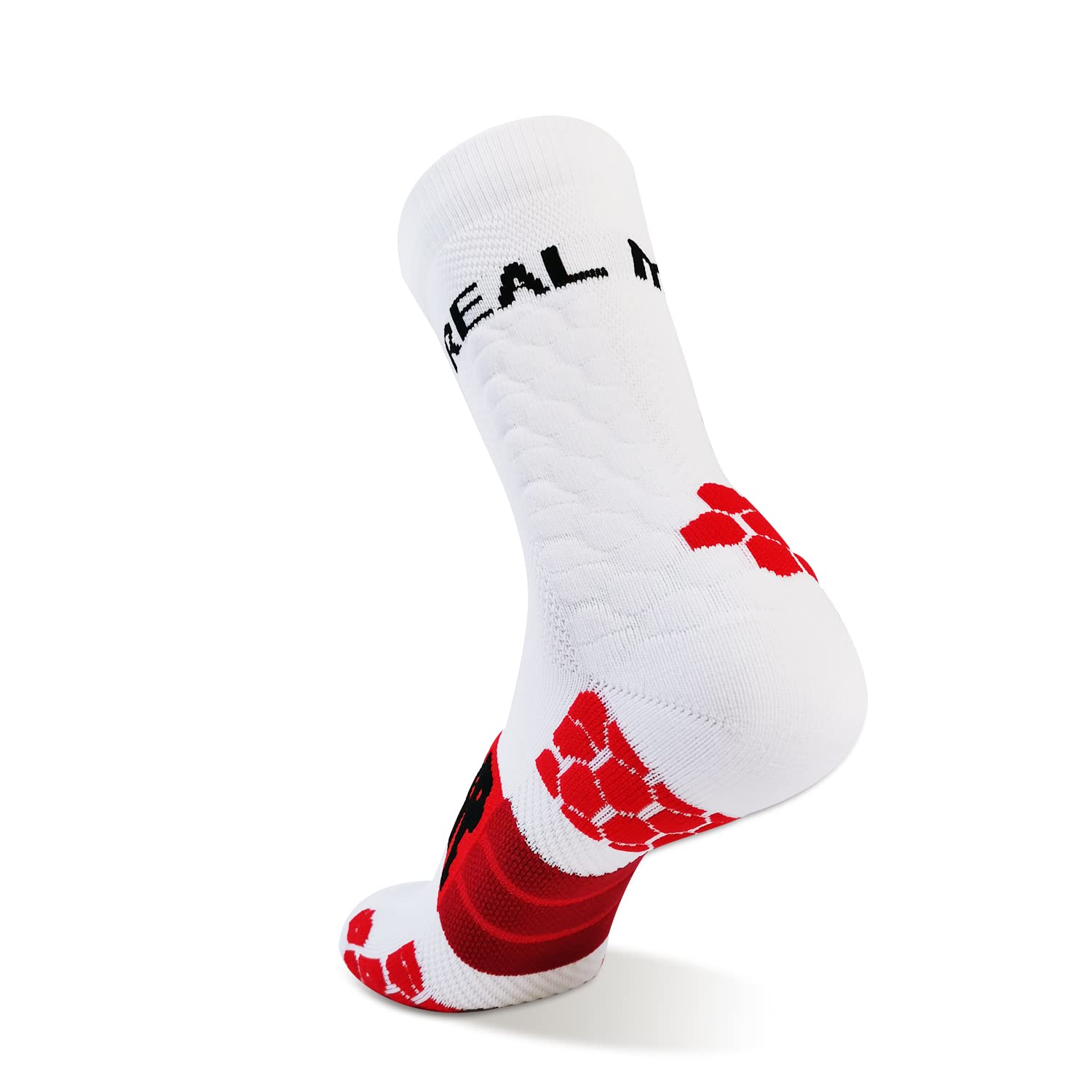 YACCA Men's Compression Running Crew Socks - Cushioned Athletic Sports Socks for Jogging, Gym & Marathon - Moisture-Wicking & Arch Support Performance Socks for Workout & Daily Wear