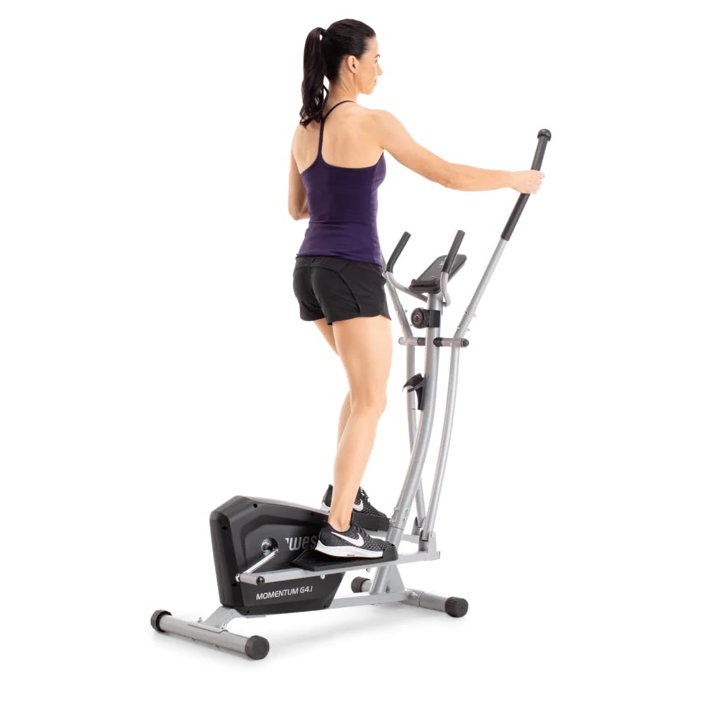 Weslo Momentum G 4.1 Rear-Drive Elliptical Trainer - Inertia-Enhanced Flywheel, Low-Impact Cardio Machine for Home Gym - Black | Perfect for Small Spaces & Full-Body Workouts