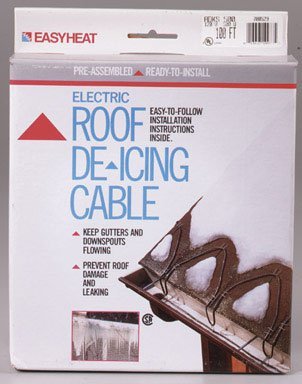 Easy Heat ADKS-500 100-Foot Roof & Gutter De-Icing Cable Kit for Snow & Ice Prevention - Perfect for Home, Garage & Commercial Buildings in Winter