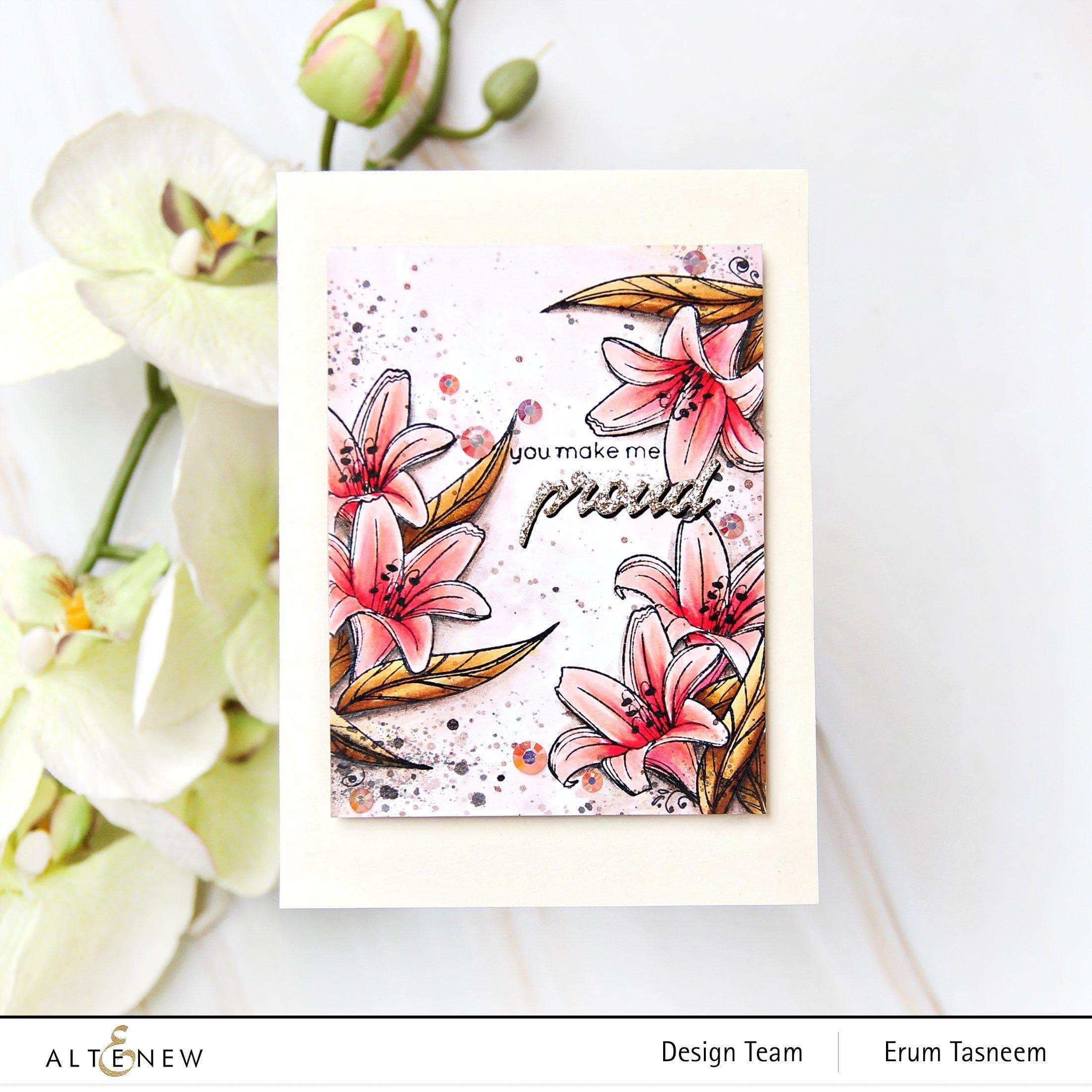Mini Delight: Proud Amaryllis Stamp & Die Set for Card Making, Scrapbooking & DIY Crafts - Floral Stamps for Handmade Greeting Cards & Paper Projects