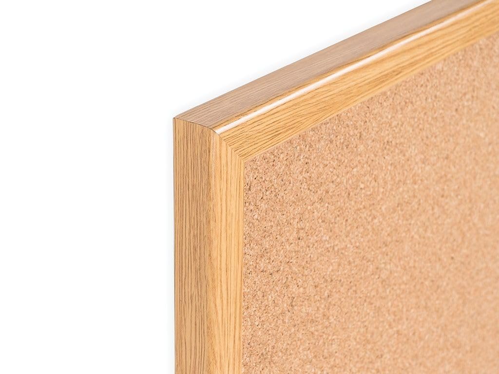 MasterVision Maya Series Self-Healing Cork Bulletin Board - 36x48 Inch Wall Mounted Push Pin Notice Board with Wood Frame - Perfect for Office, Classroom & Home Organization