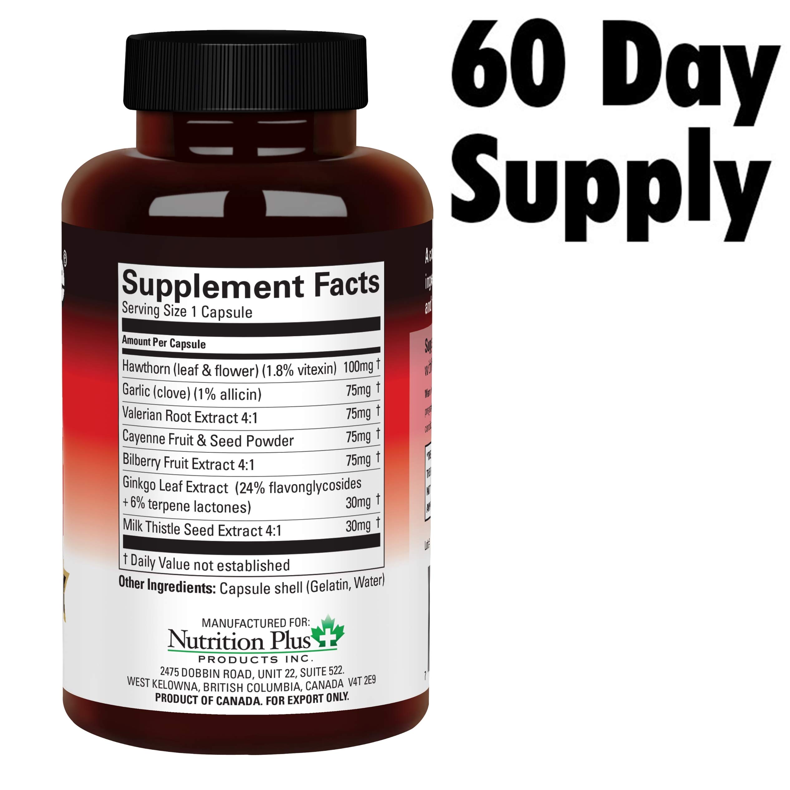 Premium Circulatory Support Capsules - 180 Count | Herbal Blend with Hawthorn, Garlic, Cayenne, Milk Thistle, Bilberry, Valerian & Ginkgo Biloba | Formulated by Herbalist Sam Ibrahim | Supports Healthy Blood Flow & Cardiovascular Wellness for Active Lifestyles