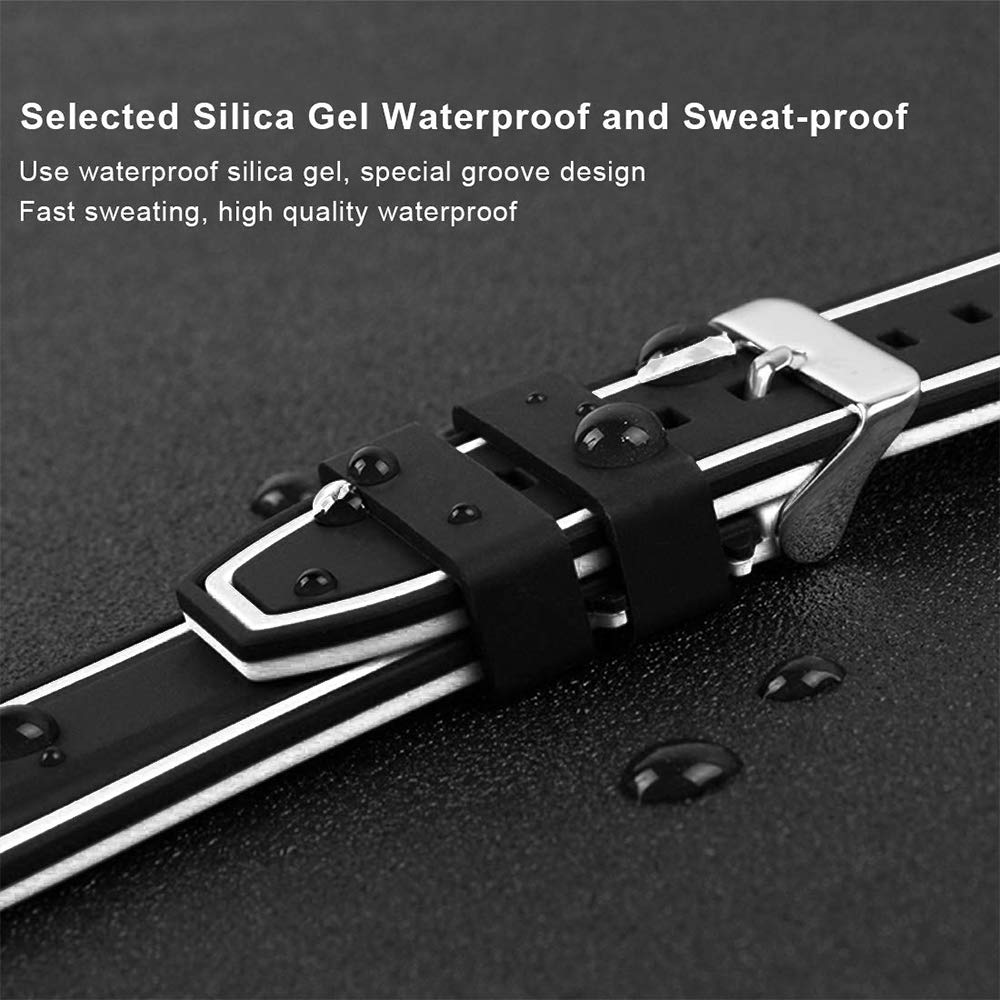 Compatible with Apple Watch Bands 49mm 42mm - Silicone Sport Strap for iWatch Series 10/9/8/7/6/5/4/3 Ultra 2 SE - Durable Rubber Watch Band for Men Women - Perfect for Swimming, Running & Daily Wear