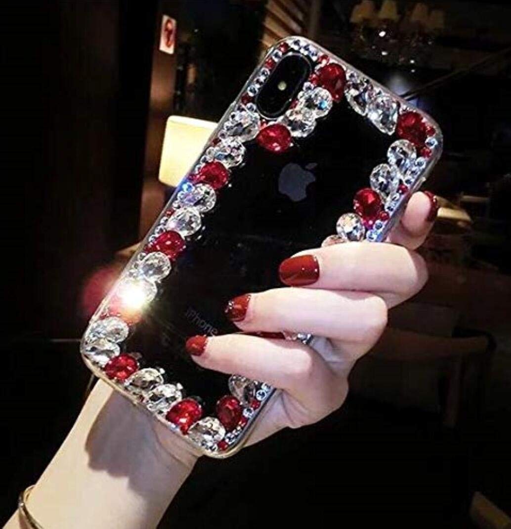 Luxury 3D Glitter Sparkle Rhinestone Diamond Case for iPhone XR - Clear Protective Cover with Silver Chain, Shiny Bling Design | Perfect for Parties, Weddings, and Special Occasions