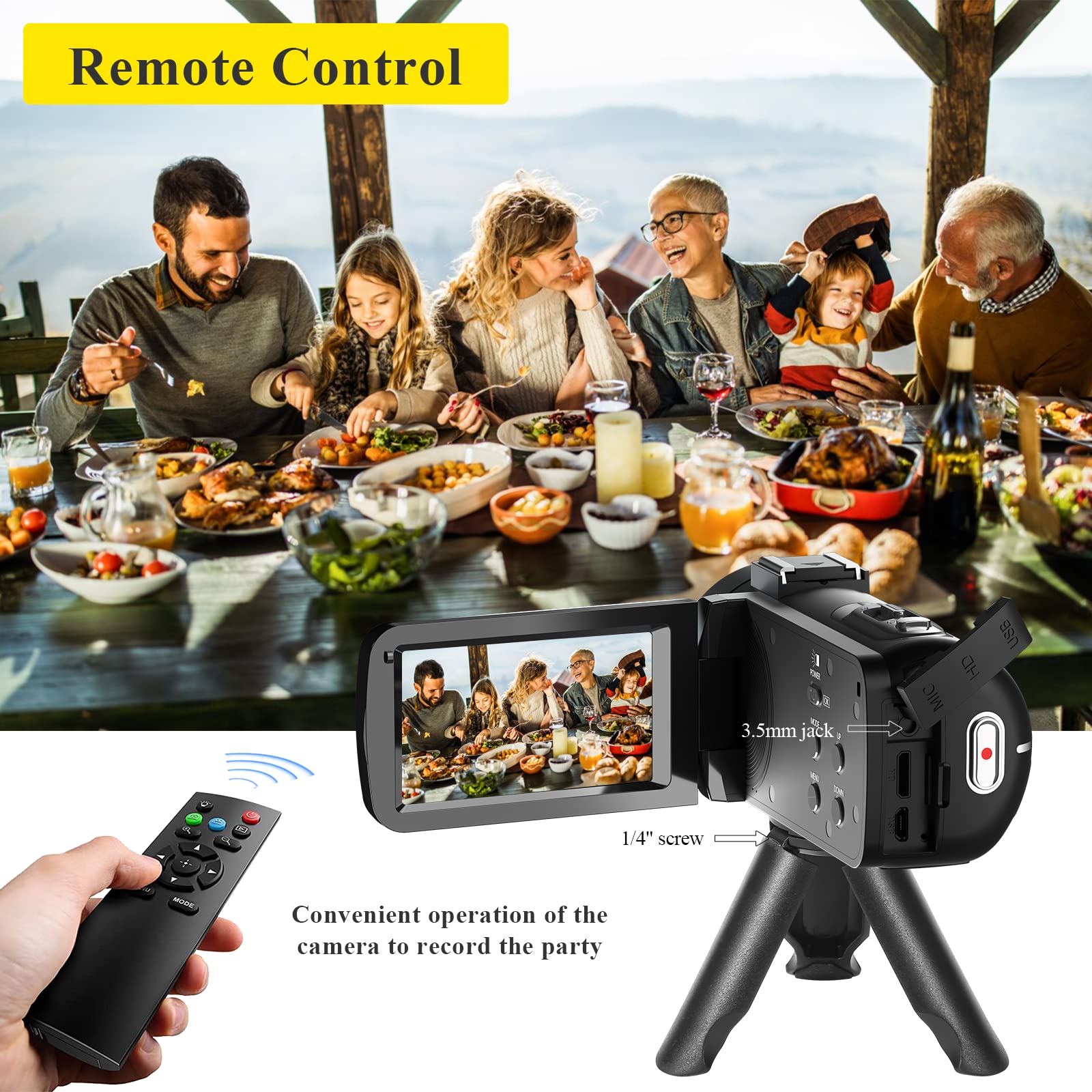 4K Video Camera, 30MP Full HD 1080P Camcorder with 18X Digital Zoom & Night Vision - YouTube Vlogging Camera with 3.0