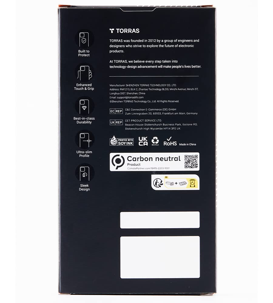TORRAS Magnetic Shockproof Case for iPhone 15 with MagSafe - 12FT Military Grade Protection, Fast 1.5H Charging, Soft Anti-Slip Matte Finish - Perfect for Daily Use, Outdoor Activities & Travel (Matte Black)