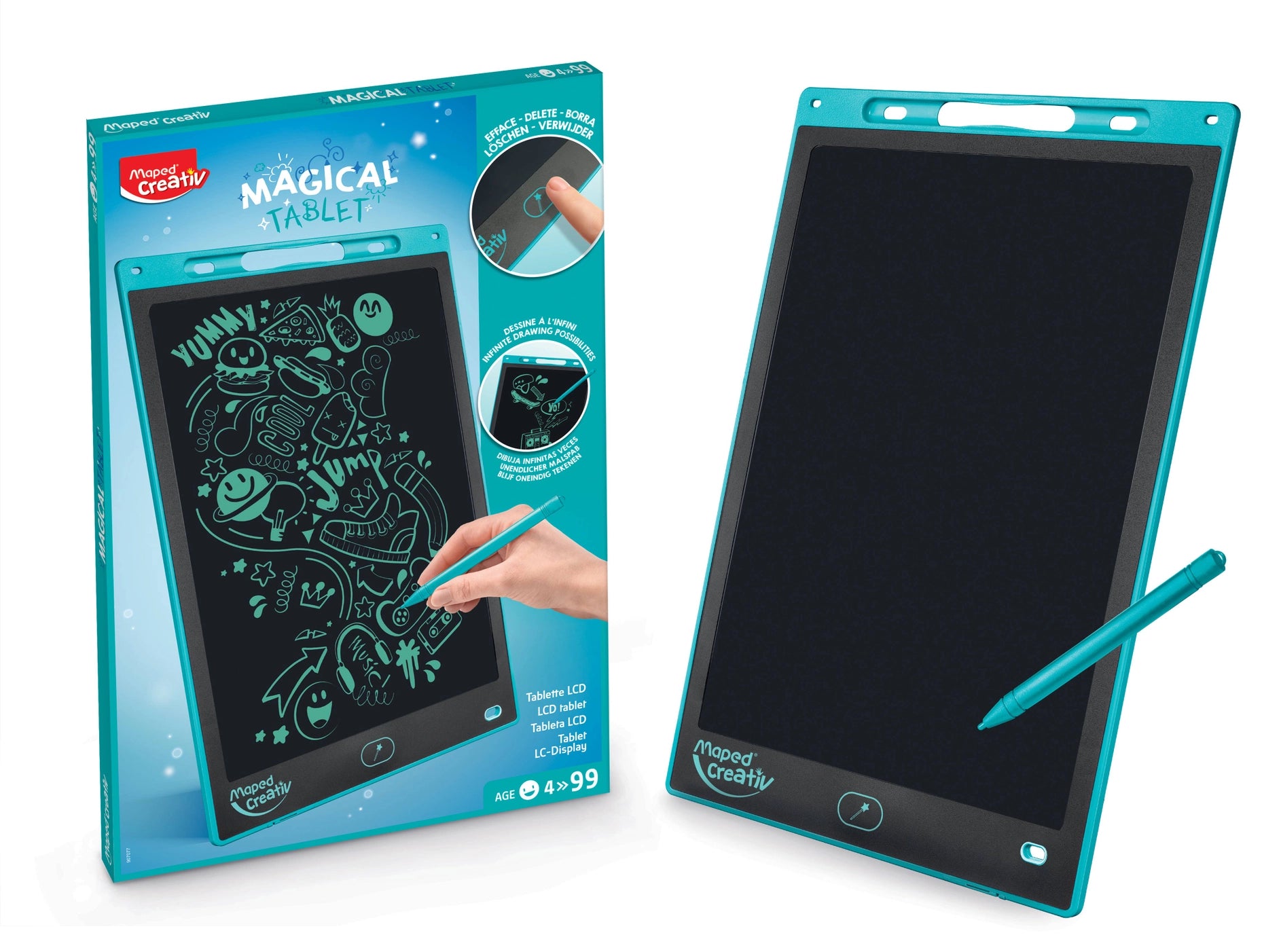 Creativ XL Magical Drawing Tablet 2-Piece Kit - Digital Art Sketch Pad for Kids & Adults - Perfect for Home, School & Travel Use