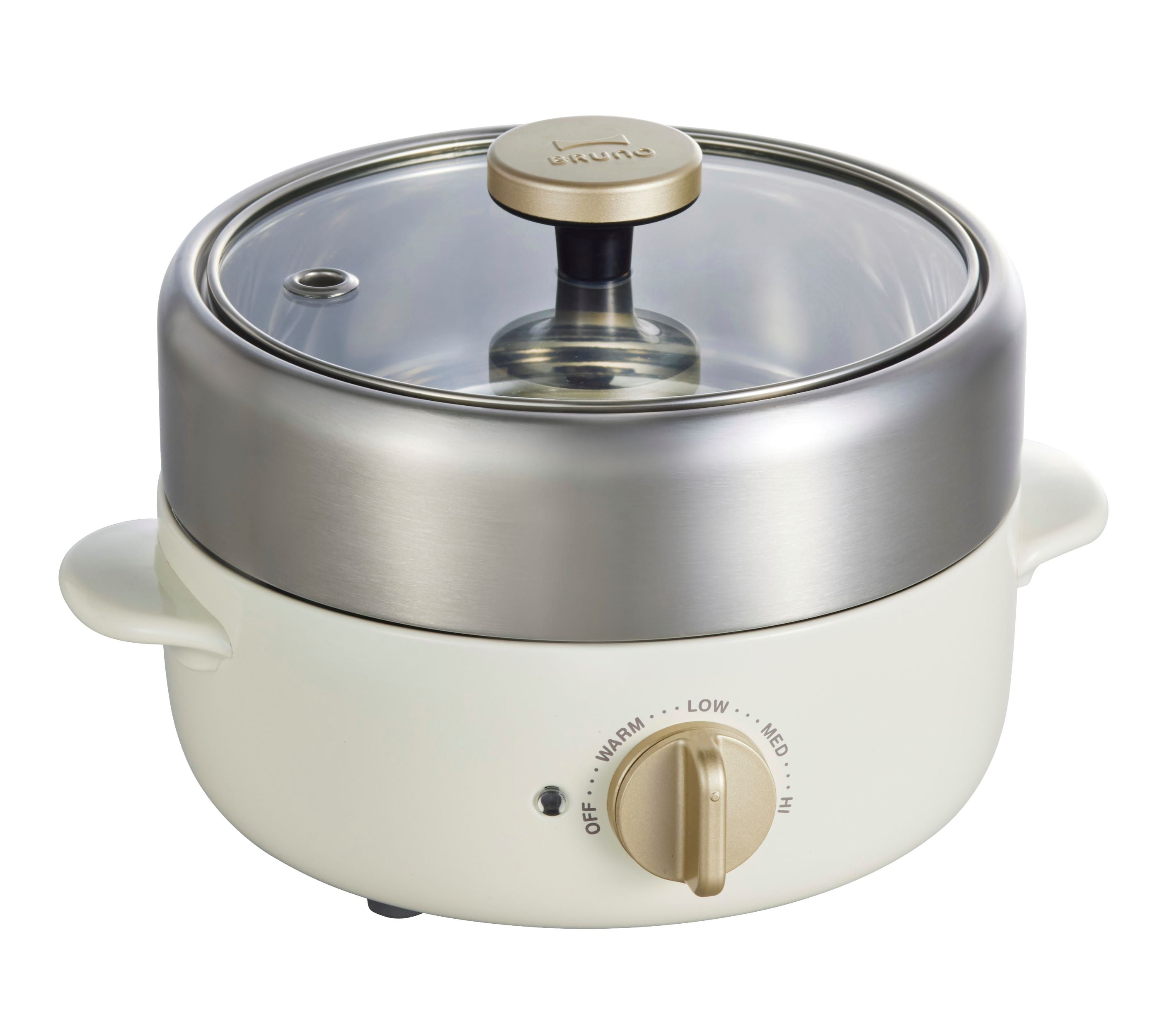 BRUNO BOE115 Mini Multi-Function Hot Plate - Portable Electric Stove for Dorm, Office & Small Kitchen Cooking | Compact Induction Cooktop for Boiling, Frying & Simmering