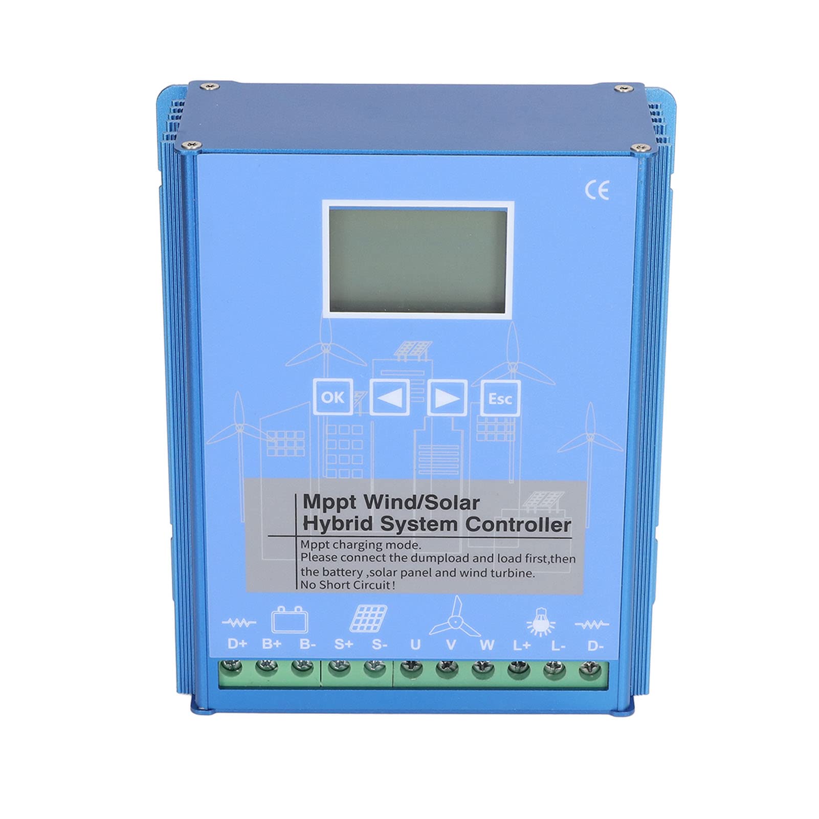 Wind Solar Hybrid MPPT Charge Controller - 12V/24V Dual Battery Regulator for Solar Panel System | Perfect for Off-Grid Power, RV, Marine & Home Use