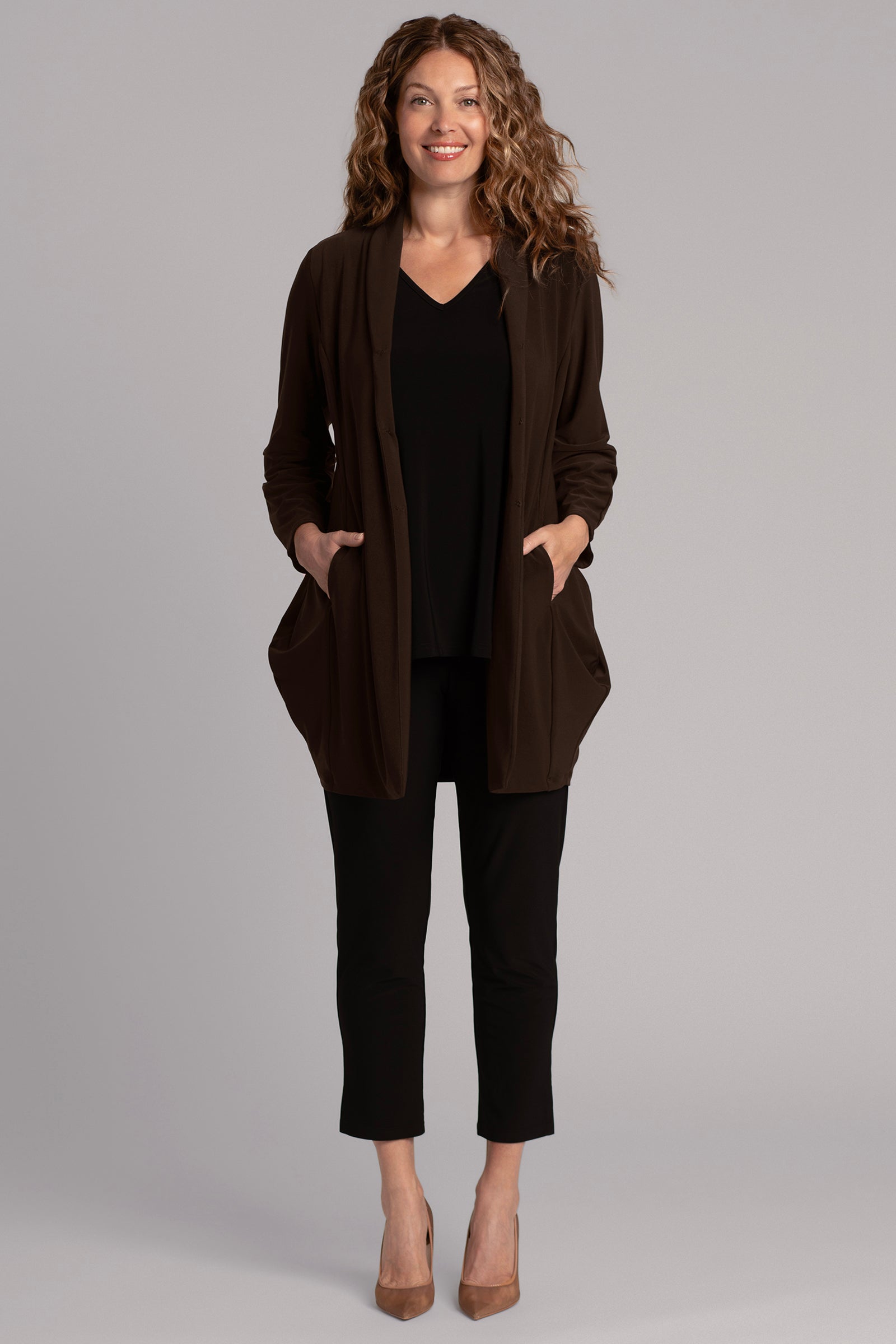 Lantern Car Coat in Chocolate Brown | Classic Winter Outerwear for Men & Women | Perfect for Commuting, Travel & Outdoor Adventures