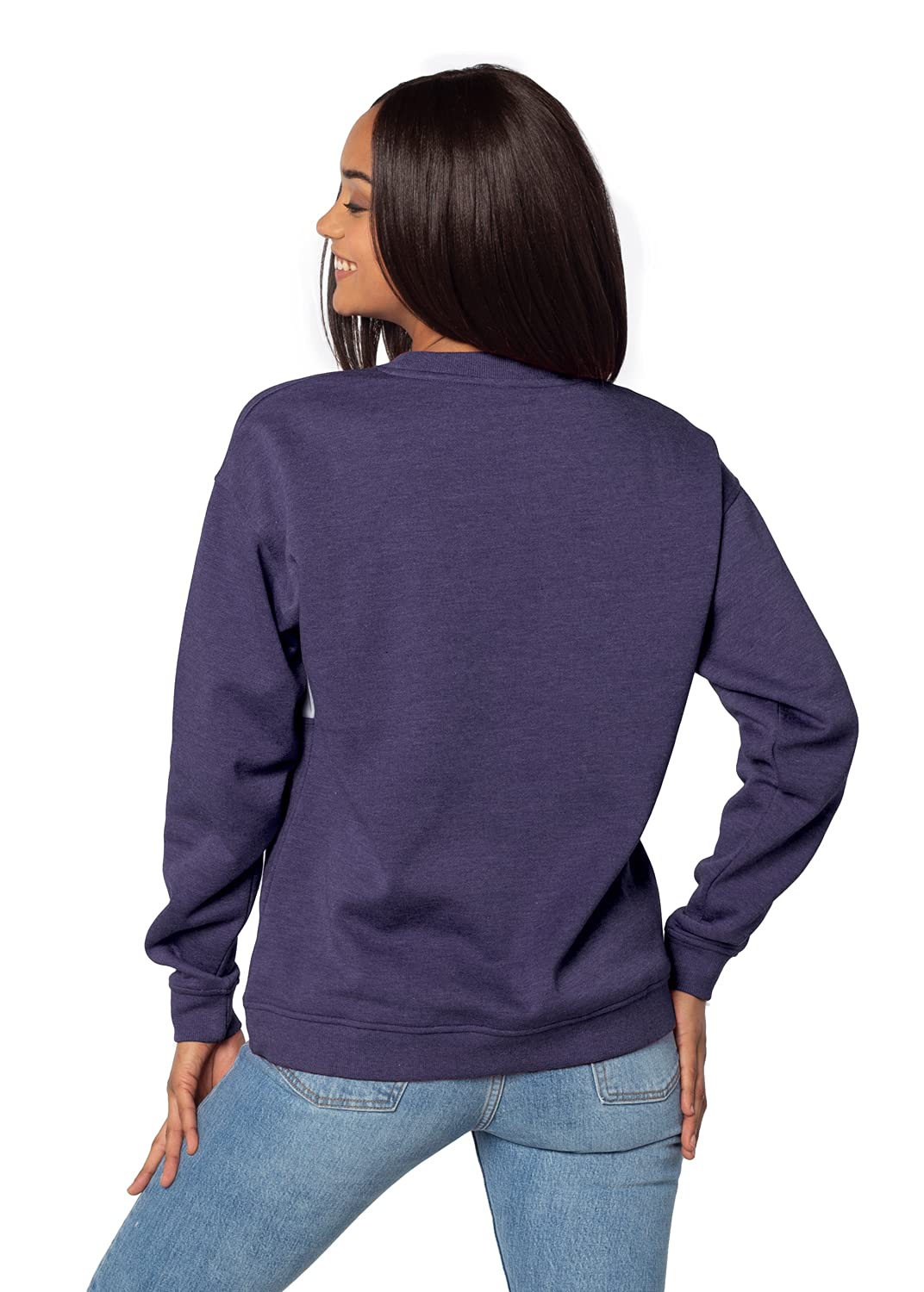 Chicka-D Women's Vintage Letterman Pennant Sweatshirt - Soft Fleece Pullover for Casual Wear, College Game Day & Fall Outfits