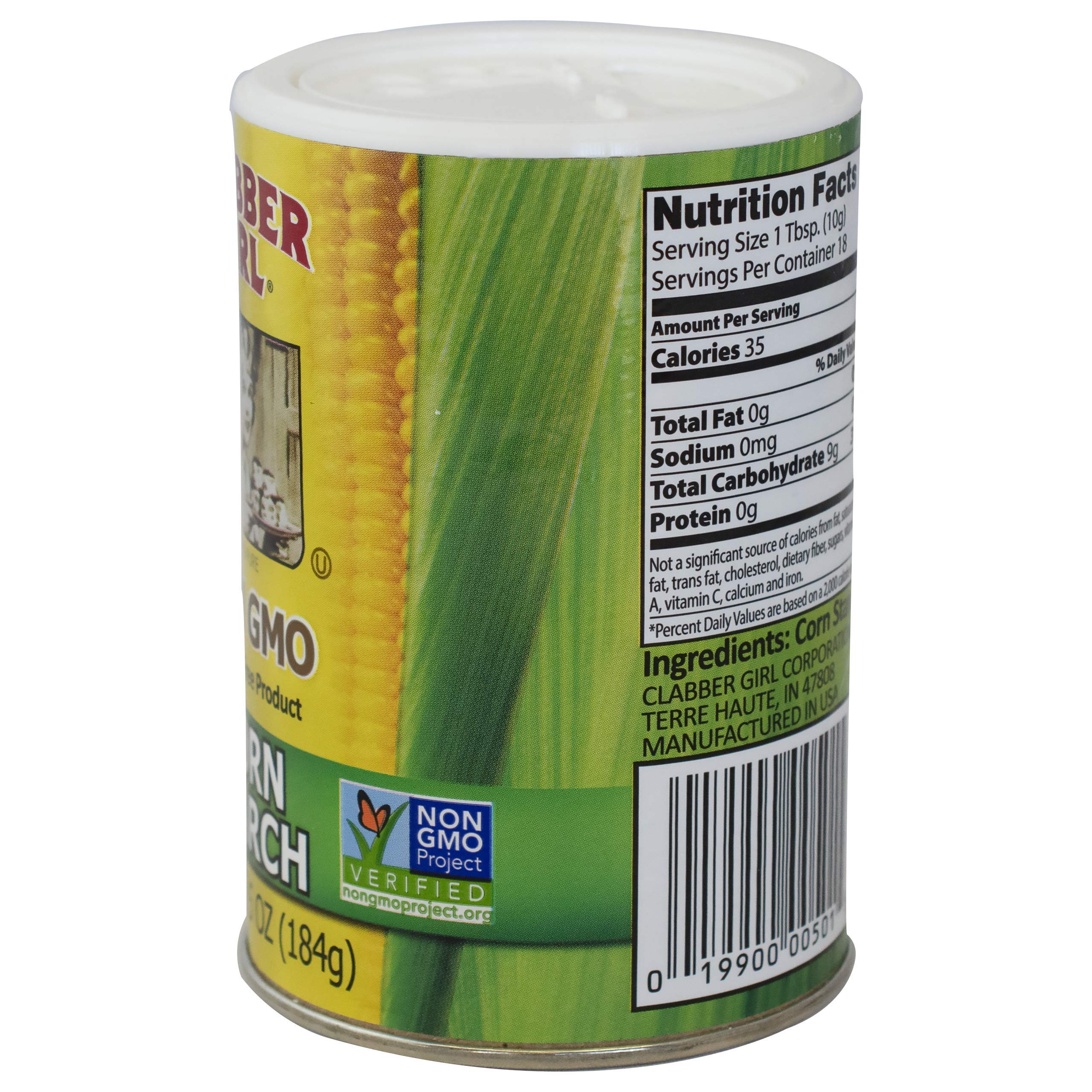 Clabber Girl Non-GMO Gluten-Free Corn Starch 6.5oz (Pack of 12) - Perfect for Baking, Thickening Sauces & Gluten-Free Recipes