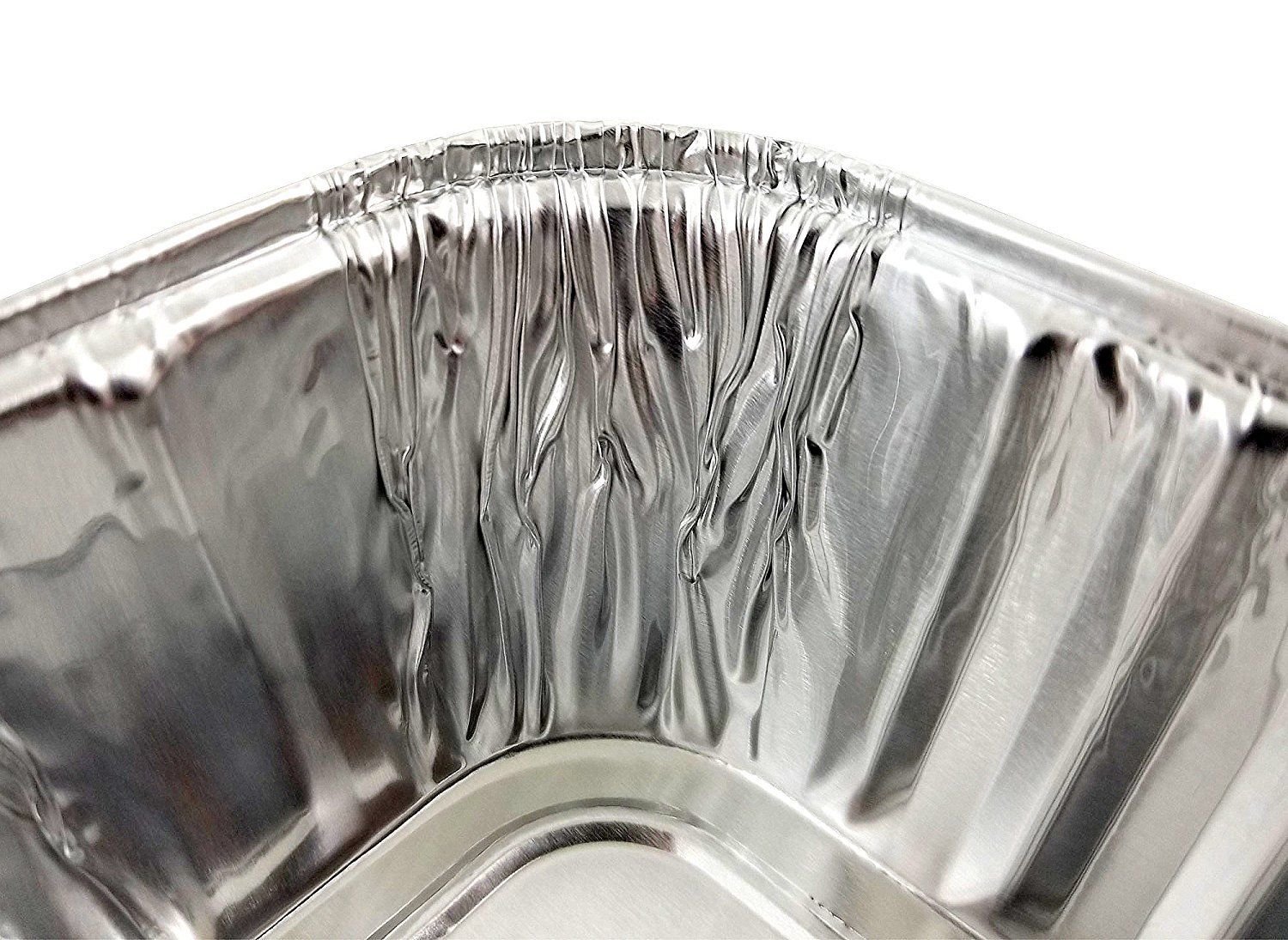 PACTOGO 1 lb. Aluminum Foil Mini Loaf Pans with Clear Dome Lids - 50 Pack for Baking Bread, Cakes & Desserts - Perfect for Home Baking, Meal Prep & Party Catering