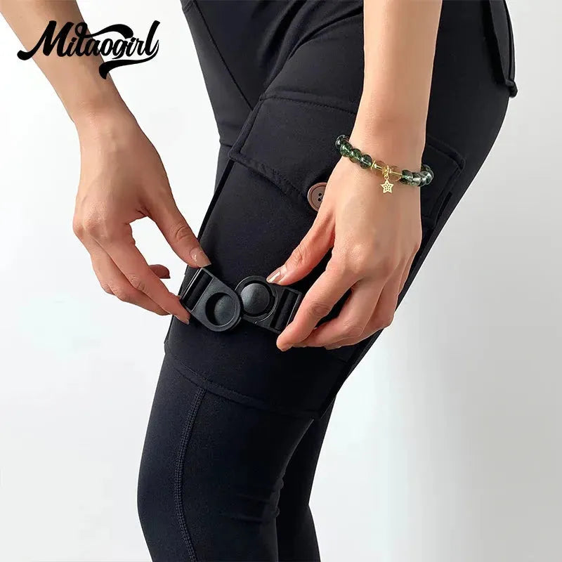 Women's High Waist Nylon Yoga Pants - Sexy Tight Leggings with Pockets for Workout & Running | Comfortable Elastic Sports Pants for Gym, Lounge & Everyday Wear