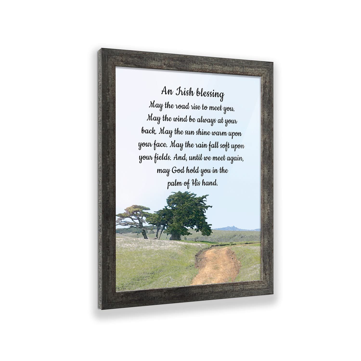Celtic Irish Blessing Wall Decor - May the Road Rise Up to Meet You Sign - Rustic Home Blessing Plaque - Unique Irish Gifts for Women & Housewarming Presents - Perfect for St. Patrick's Day, New Home Decor & Irish-Themed Rooms