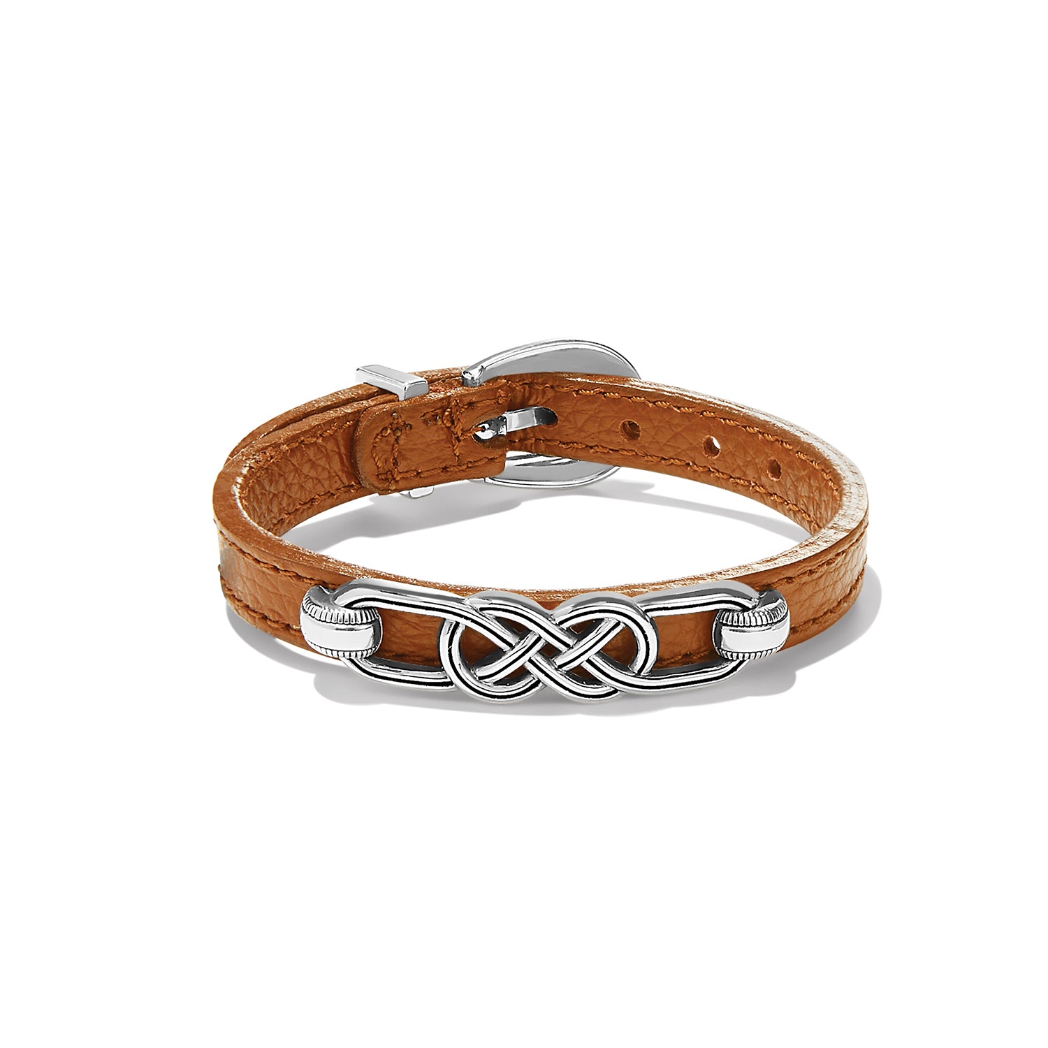 Brighton Interlok Braid Leather Bracelet for Women - Adjustable Wrap Bracelet with Beaded Charm - Boho Chic Jewelry Gift for Everyday Wear & Special Occasions